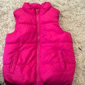 Girls pink puffy vest